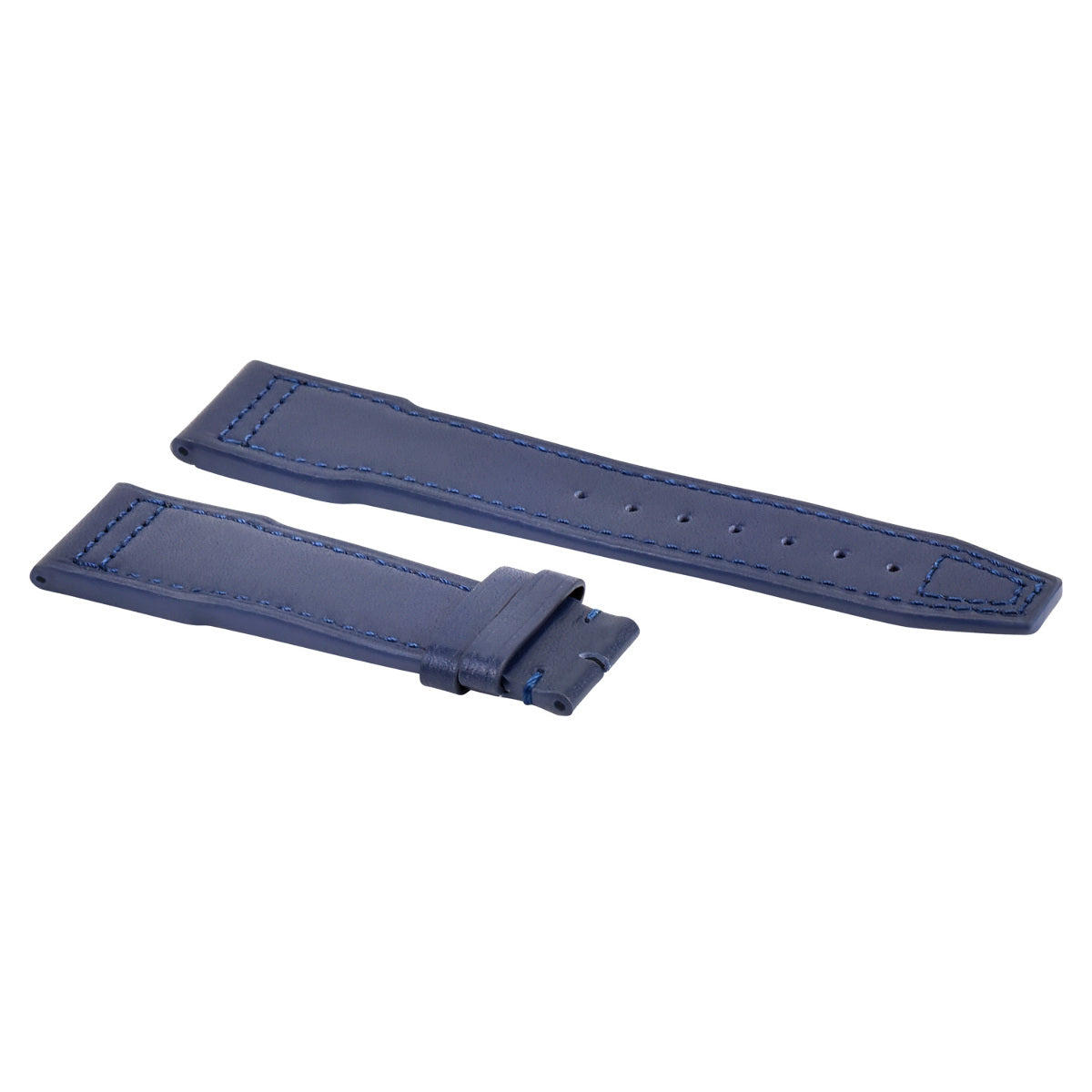 20MM LEATHER WATCH BAND STRAP FOR IWC PILOT TOP GUN  PORTUGUESE SPITFIRE  BLUE