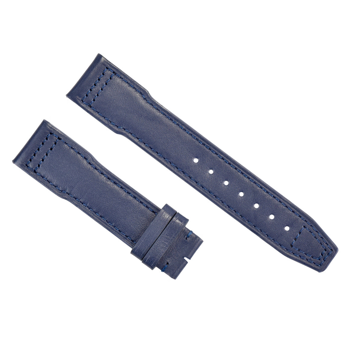 21MM LEATHER STRAP WATCH BAND FOR IWC PILOT TOP GUN PORTUGESE AQUATIMER BLUE