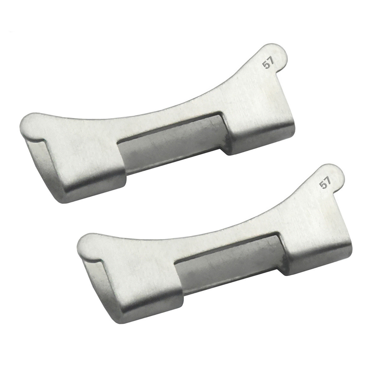 2 PC 57 END PIECE LINK FOR ROLEX 7205 OYSTER 19MM VINTAGE BAND 1501 6694 6426