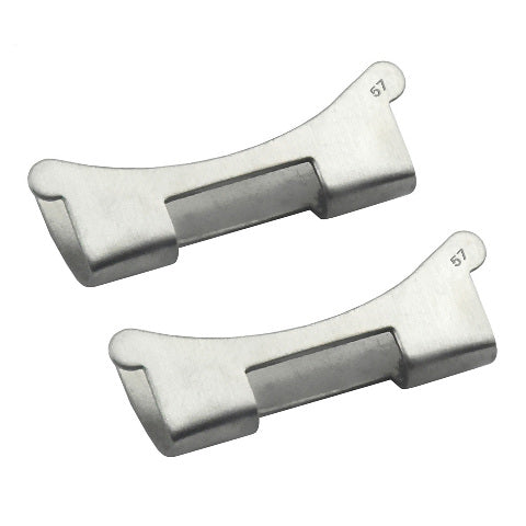 2 PC 57 END PIECE LINK FOR ROLEX 7205 OYSTER 19MM VINTAGE BAND 1501 6694 6426