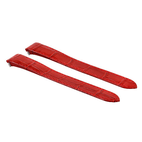 15MM LEATHER WATCHBAND STRAP FOR LADY CARTIER ROADSTER 2675 2723 QUICK RELAS RED