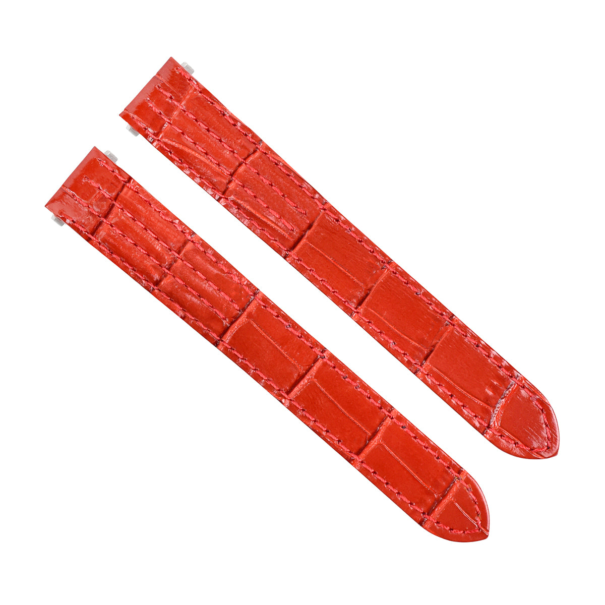 15MM LEATHER WATCH STRAP BAND FOR CARTIER ROADSTER 2675 2723 QUICK RELEASE LADY, Red