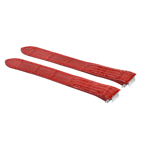 15MM Leather Watch Strap Band for Lady Cartier Roadster 2675 2723 Quick Rel Red