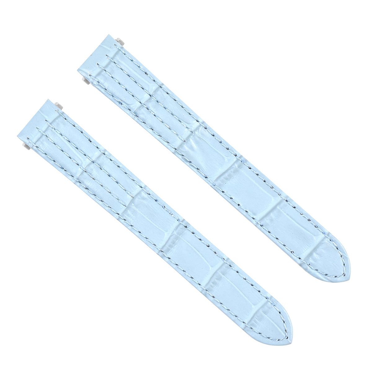 15MM LEATHER WATCH STRAP BAND FOR CARTIER ROADSTER 2675 2723 QUICK RELEASE LADY, Light Blue