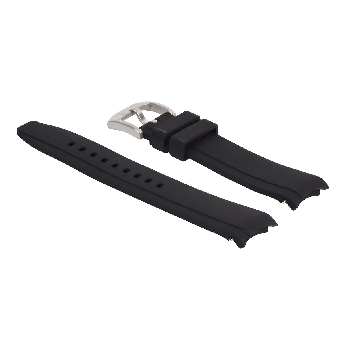 20MM CURVED RUBBER WATCH BAND STRAP FOR ROLEX DAYTONA DATEJUST SUBMARINER BLACK