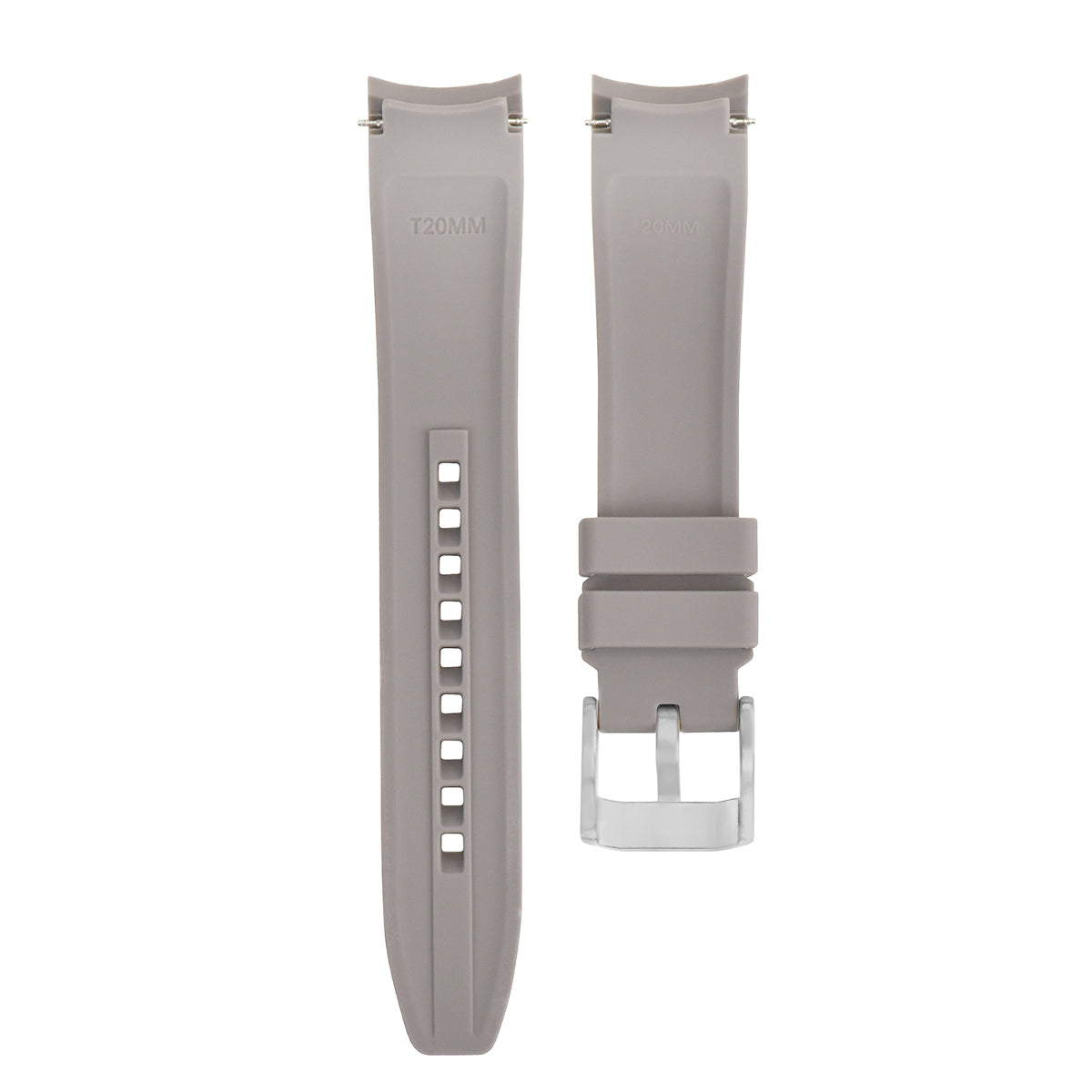 20MM RUBBER DIVER WATCH BAND STRAP FOR ROLEX DATEJUST SUBMARINER GMT GRAY