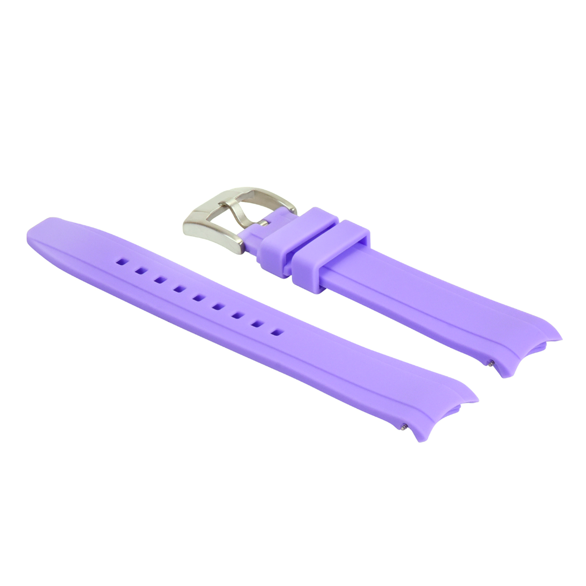 20MM CURVED RUBBER WATCH BAND STRAP FOR ROLEX DAYTONA DATEJUST SUBMARINER PURPLE