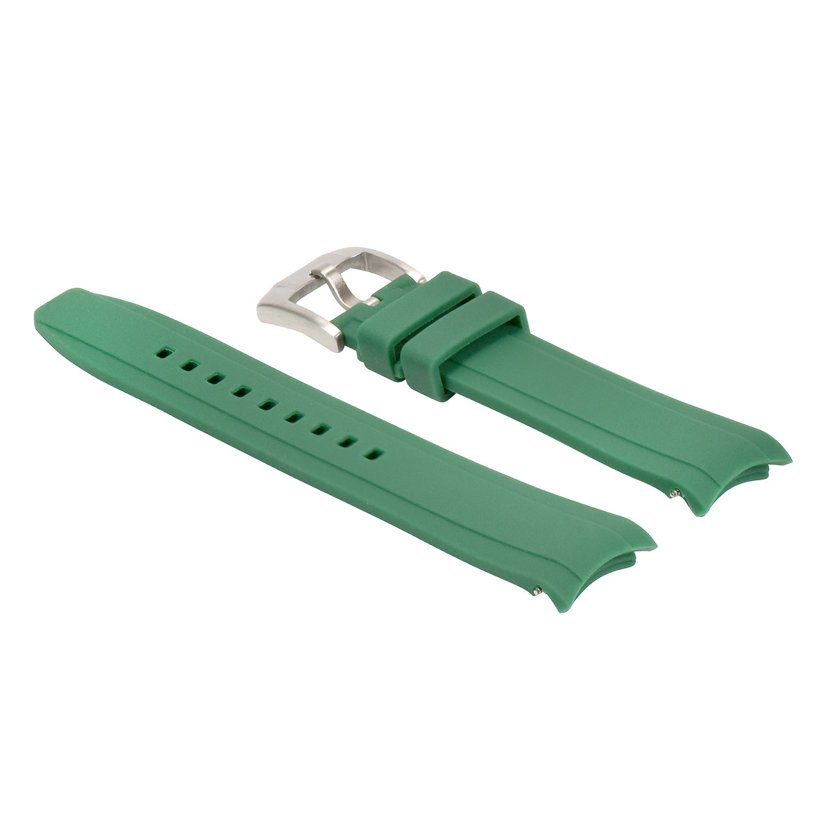 21MM RUBBER WATCH BAND STRAP FOR ROLEX DATEJUST 41, DAY DATE 2, DEEP SEA GREEN