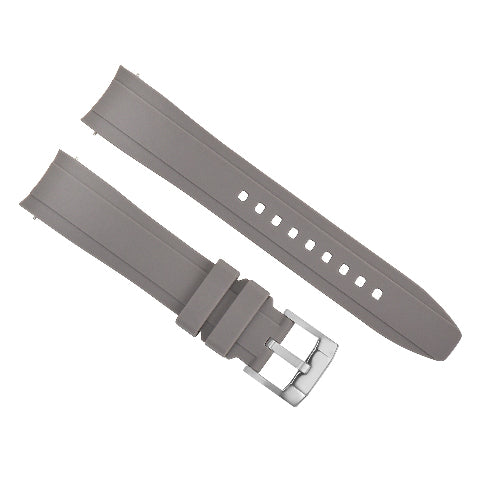 21MM RUBBER WATCH BAND STRAP FOR ROLEX DATEJUST 41, DAY DATE 2, DEEP SEA GRAY