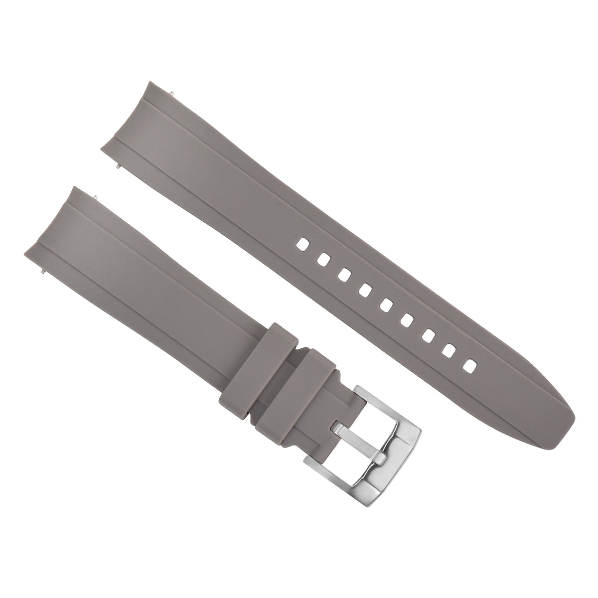 22MM RUBBER WATCH BAND STRAP FOR ROLEX DEEP SEA, SKY-DWELLER SEA DWELLER 43 GRAY