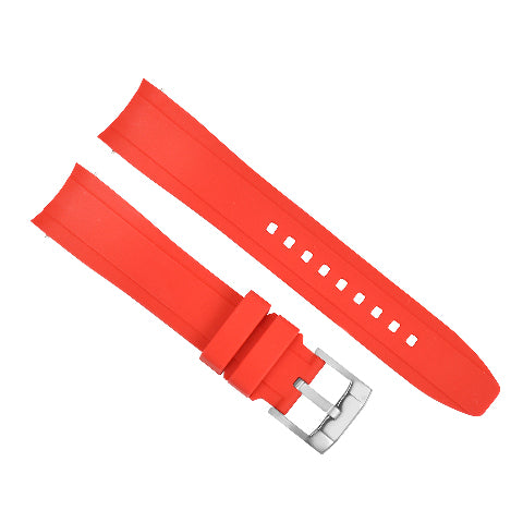 22MM RUBBER WATCH BAND STRAP FOR ROLEX DEEP SEA, SKY-DWELLER SEA DWELLER 43 RED