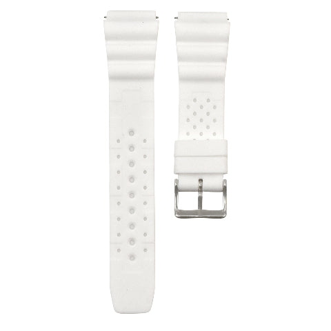 22MM N.D. LIMITS WATCH STRAP EXTREMA SPORT RUBBER DIVER FOR CITIZEN SEIKO WHITE