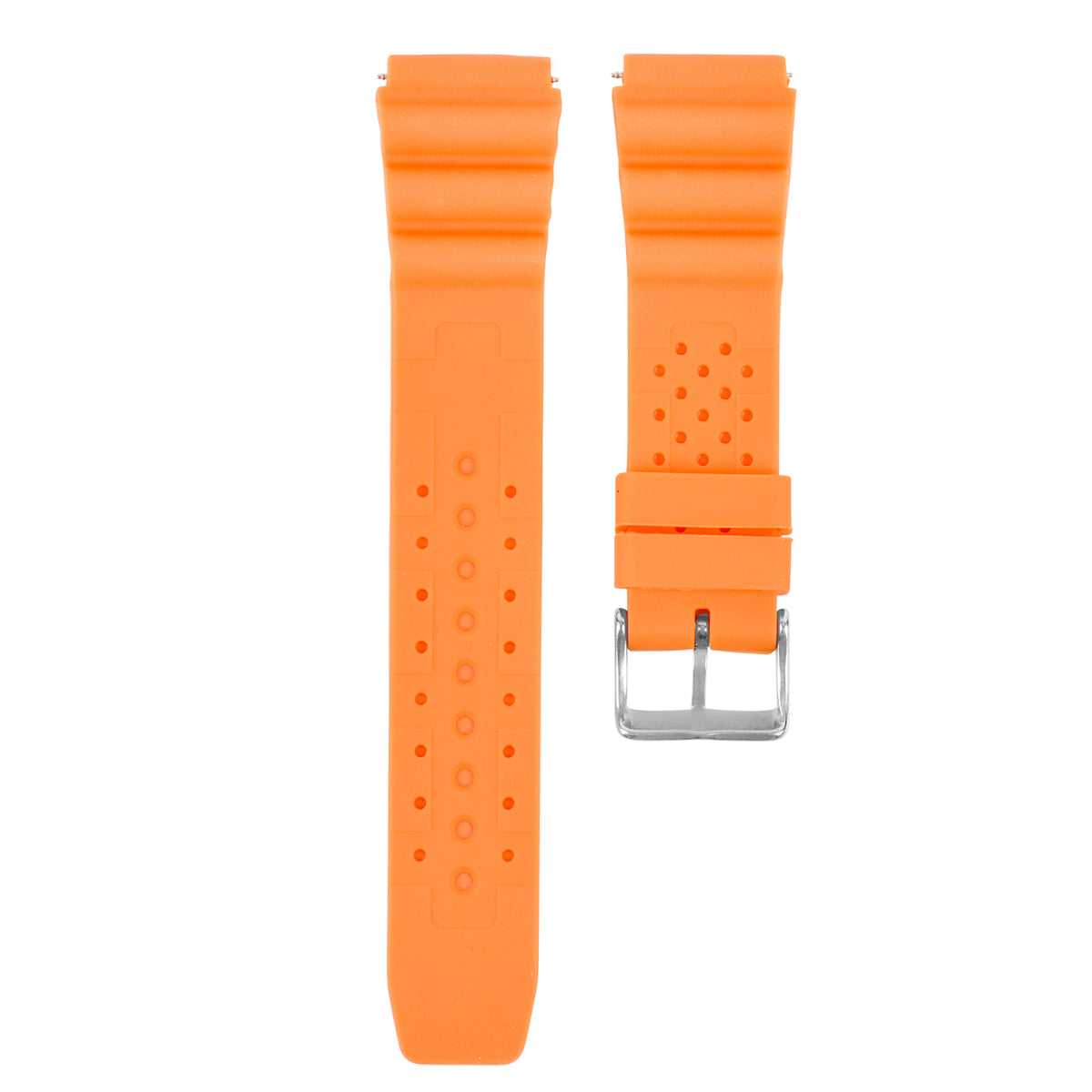 20-22MM ND LIMIT WATCH BANDSTRAP EXTREMA SPORT RUBBER DIVER FOR CITIZEN/SEIKO - Citizen, Seiko, Orange, view 4
