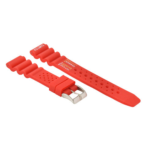 22MM N.D. LIMITS WATCH STRAP EXTREMA SPORT RUBBER  DIVER FOR CITIZEN SEIKO RED