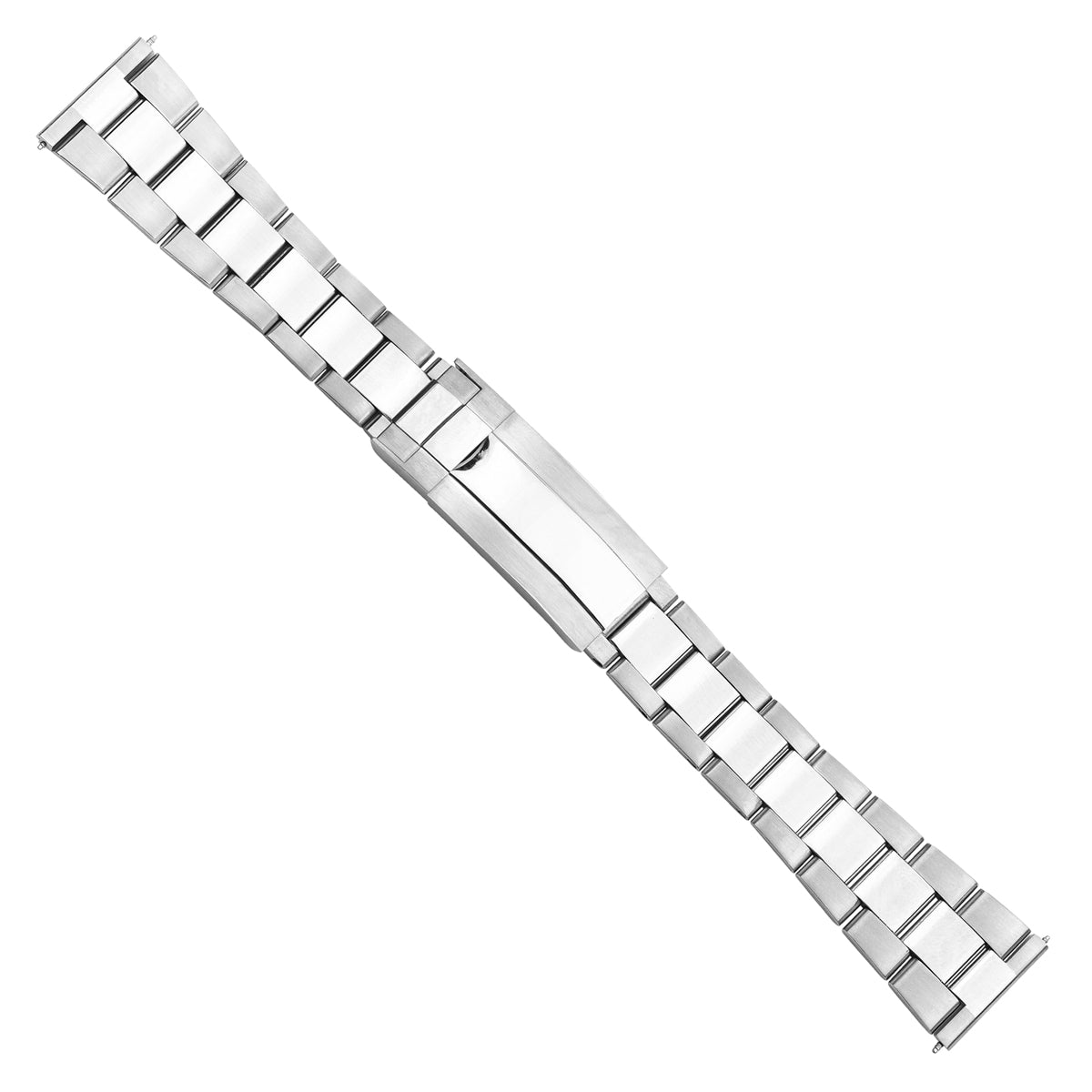 22MM SOLID OYSTER BAND FOR SEIKO WATCH GLIDE LOCK STRAIGHT END SHINY CTR S/STEEL