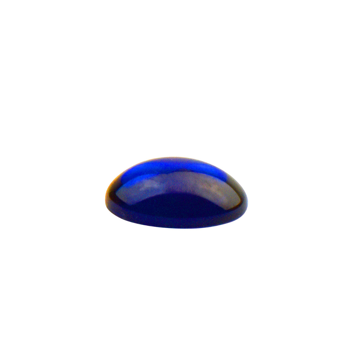 2.5MM-5.3MM WATCH ROUND CABOCHON SAPPHIRE CROWN STONE FOR CARTIER TANK RONDE, Blue, underside view