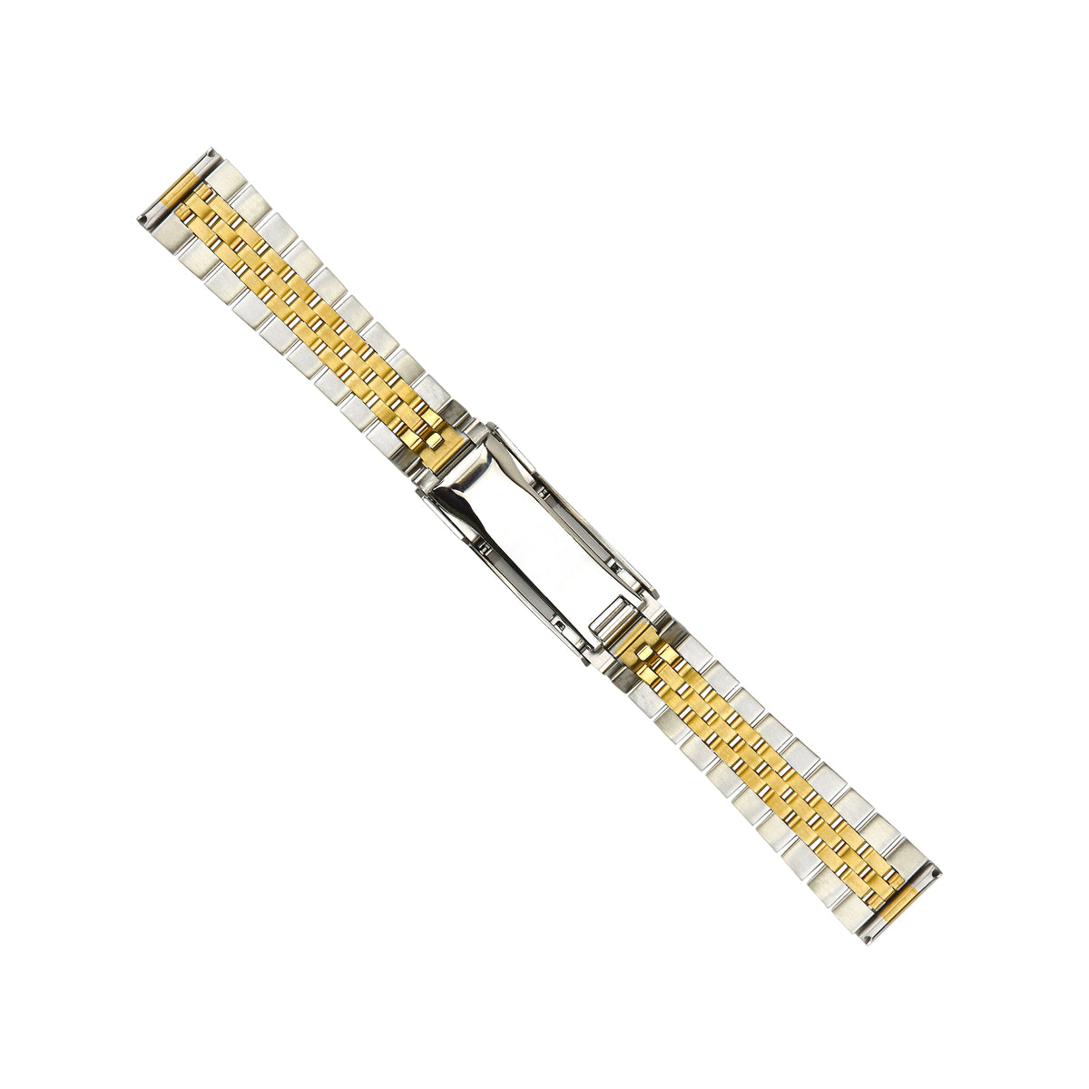 19MM JUBILEE WATCH BAND FOR SEIKO CITIZEN  TAG HEUER TWO TONE GLIDE LOCK STRAIGHT END