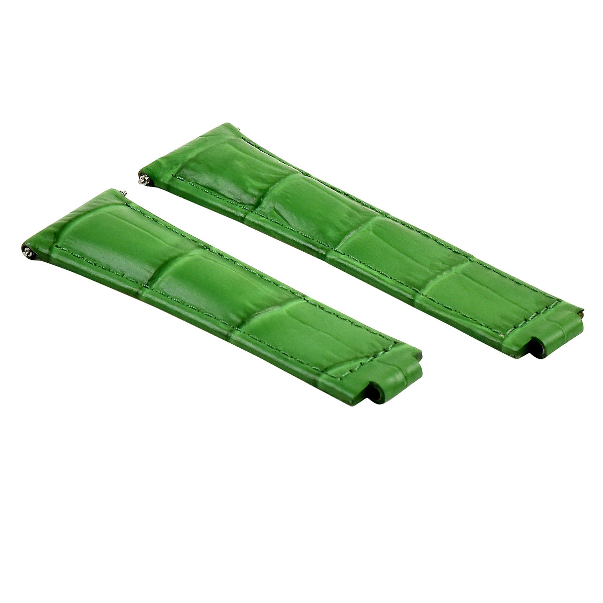 LEATHER WATCH BAND STRAP FOR ROLEX DAYTONA 16518 116520 116523 GREEN LONG