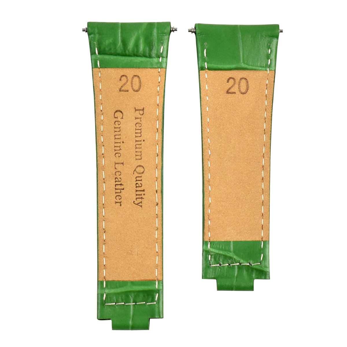 LEATHER WATCH BAND STRAP FOR ROLEX DAYTONA 16518 116520 116523 GREEN LONG