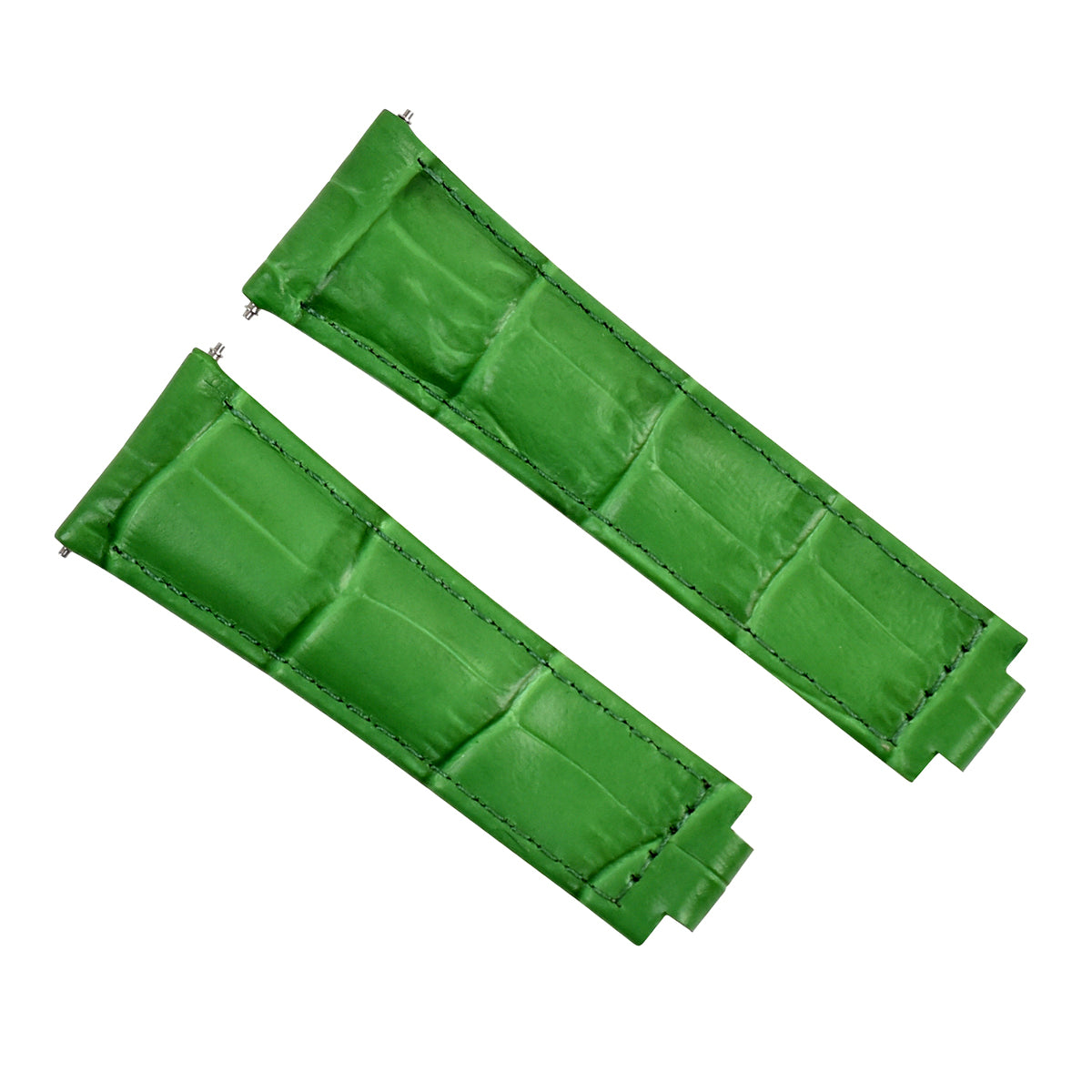 LEATHER WATCH BAND STRAP FOR ROLEX DAYTONA 16518 116520 116523 GREEN LONG