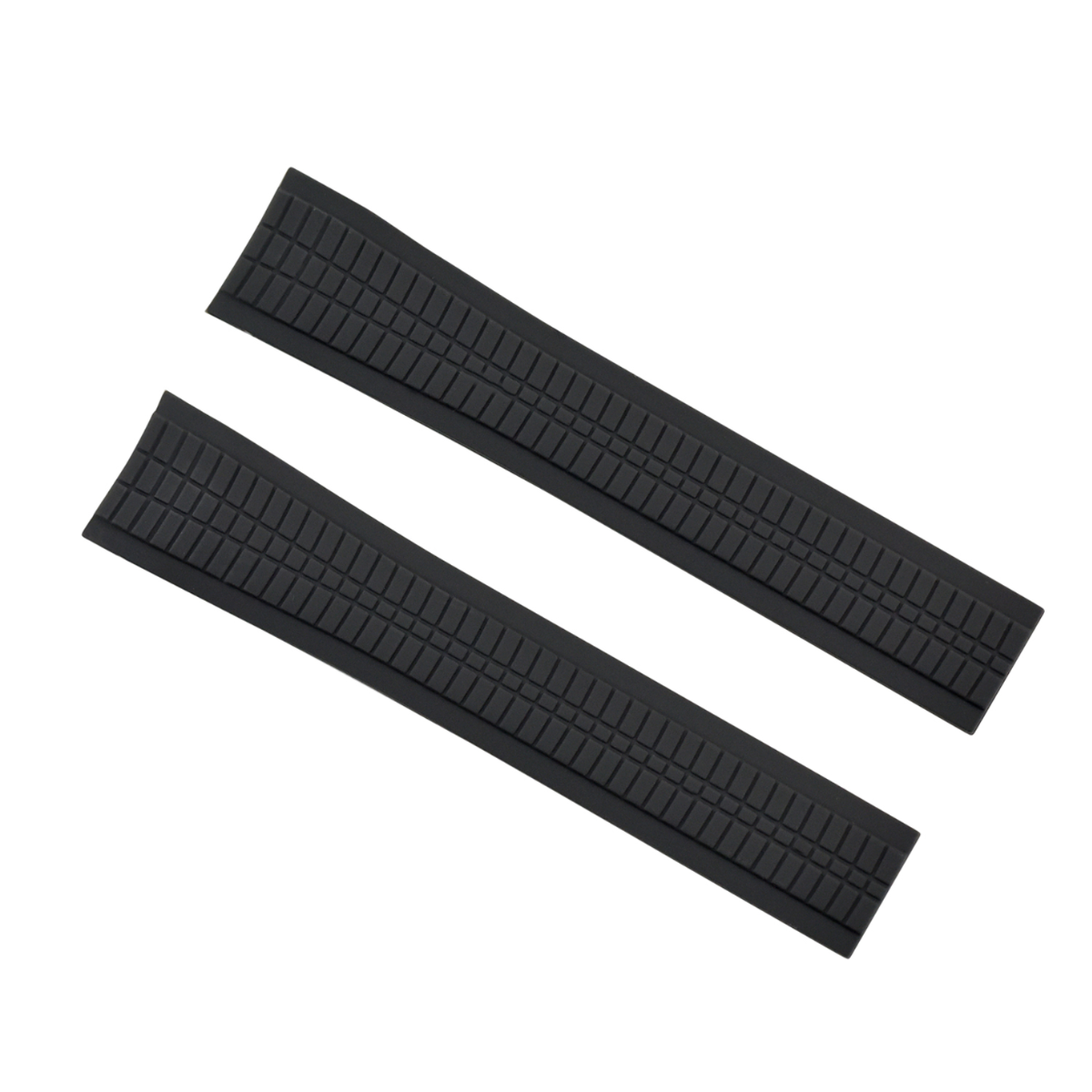 RUBBER STRAP BAND FOR PATEK PHILLIPE 21x18MM UNCUT 5167A,5167R,5164A,5164R BLACK