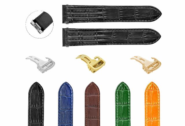19MM 20MM LEATHER WATCH BAND STRAP QUICK RELEASE FOR CARTIER ROADSTER 2675 2723