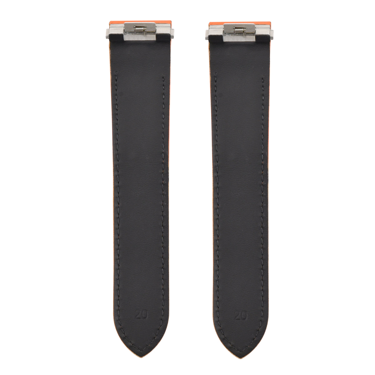 19MM 20MM LEATHER WATCH BAND STRAP SMOOTH RELEASE FOR CARTIER ROADSTER 2675 2723, Orange, view 4