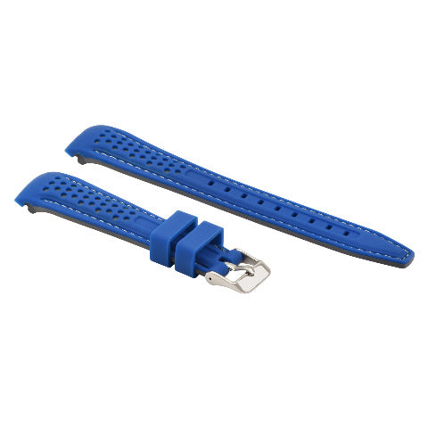 18-19-21-22-23MM CURVED RUBBER WATCH BAND STRAP FOR RALLY RACING PERFORATED