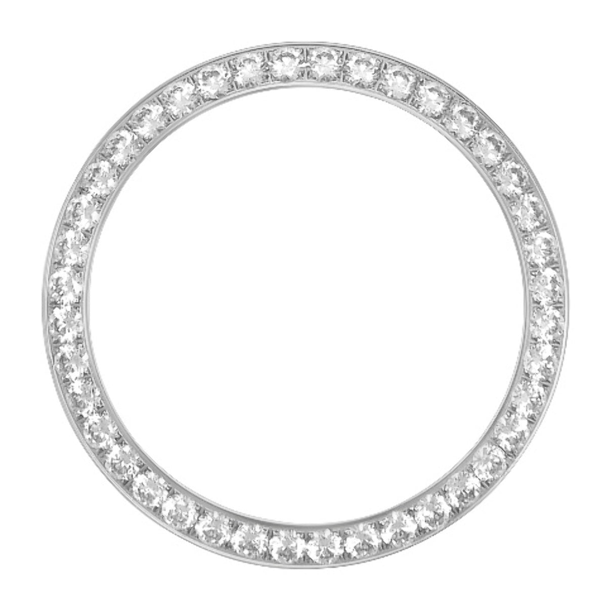 3CT CUBIC ZIRCONIA BEZEL FOR 40MM PRESIDENT DAY DATE WATCH WHITE