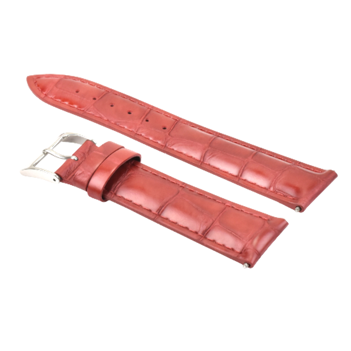 19MM LEATHER WATCH BAND STRAP FOR TAG HEUER CARRERA MONACO TWIN TIME WATCH RED