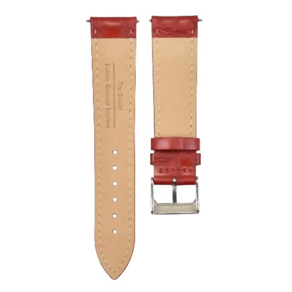 19MM LEATHER WATCH BAND STRAP FOR TAG HEUER CARRERA MONACO TWIN TIME WATCH RED
