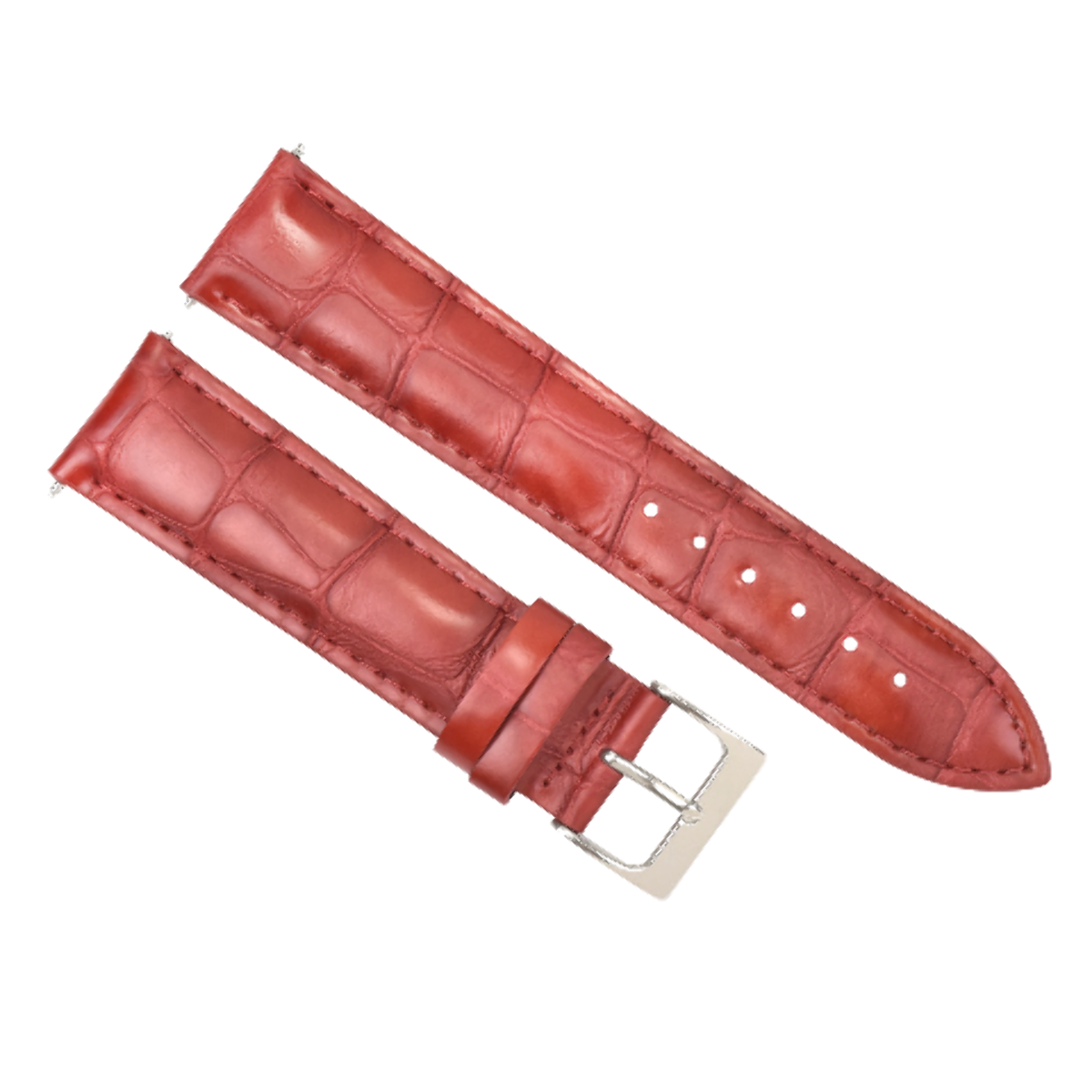 22MM NEW LEATHER WATCH BAND STRAP FOR TAG HEUER CARREAR MONACO WATCH RED TOP QLY