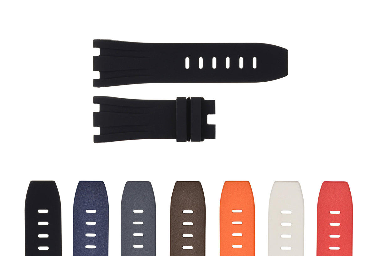 28MM RUBBER WATCH BAND STRAP FOR AUDEMAR PIGUET ROYAL OAK DIVER OFFSHORE 44MM AP, Black