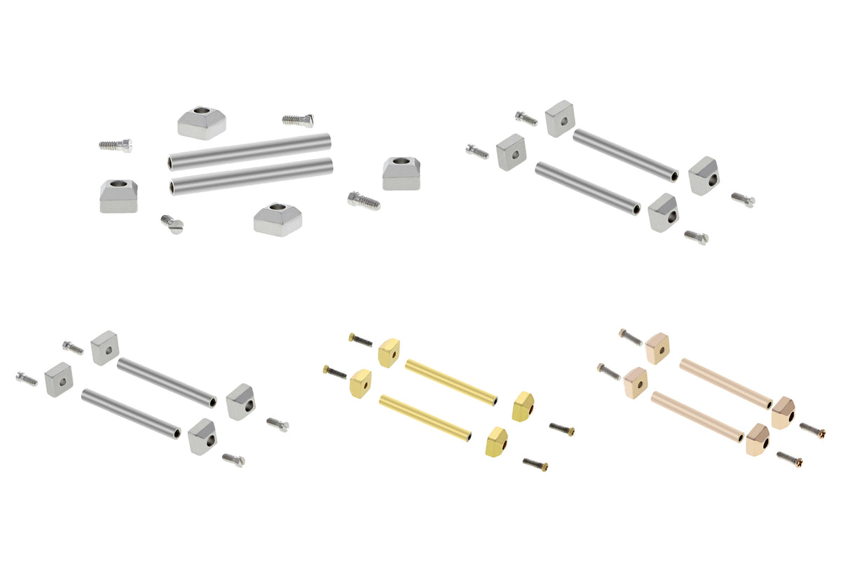 16-17-18-20-21-22MM SCREW TUBE PIN & BLOCK FOR CARTIER PASHA BAND BRACELET, Silver