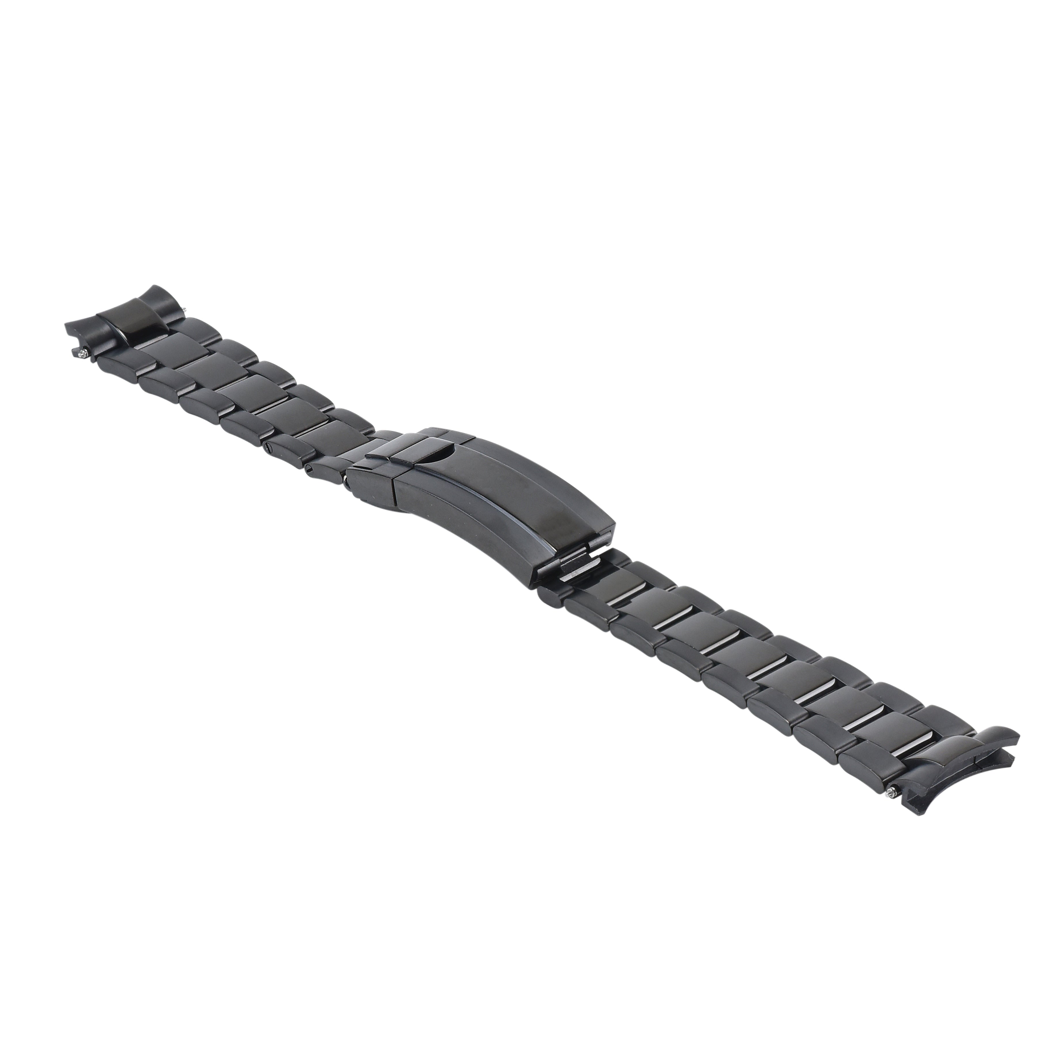 20MM OYSTER BAND STRAP SOLID FOR ROLEX SUBMARINER GMT FLIP LOCK CLASP BLACK PVD