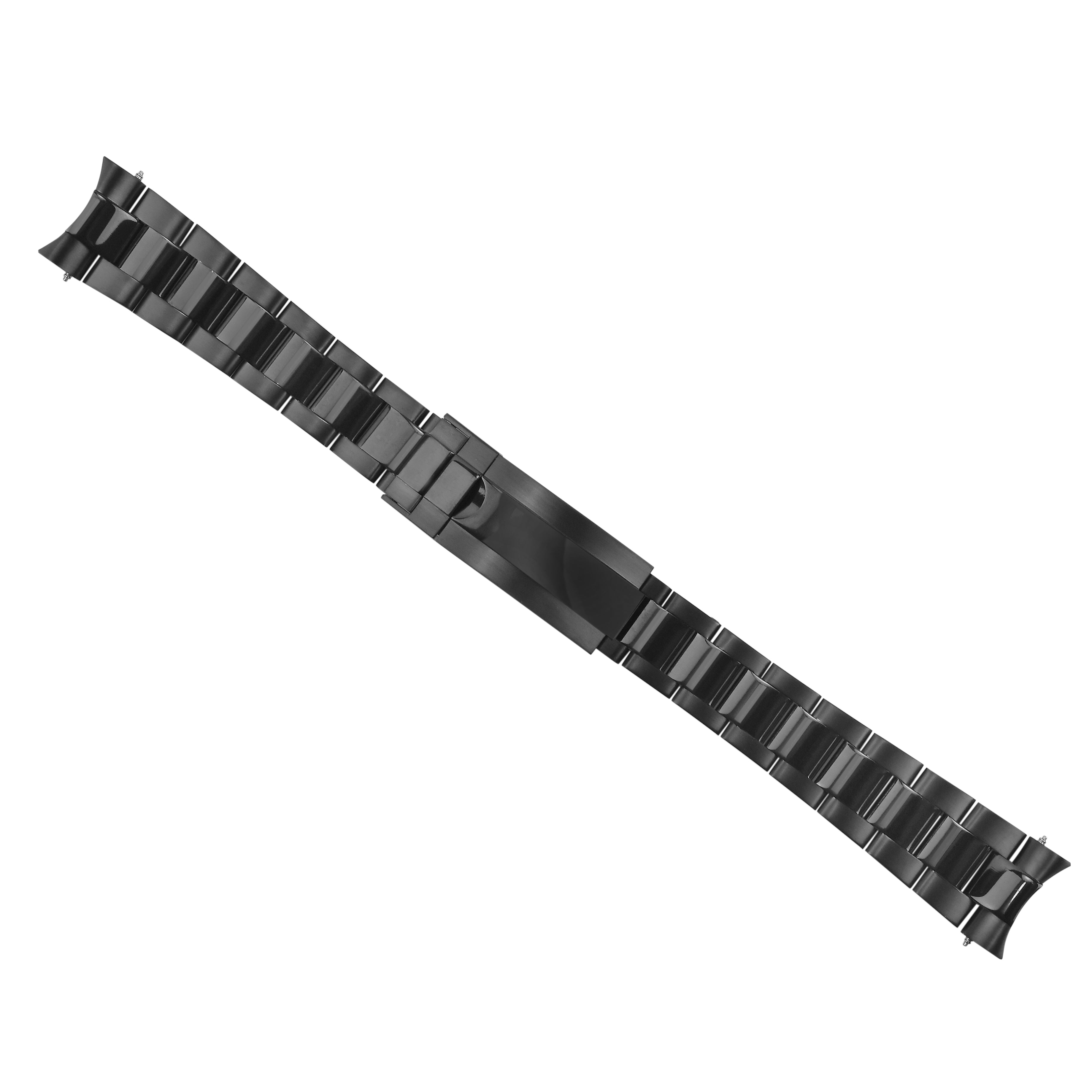 20MM OYSTER BAND SOLID FOR ROLEX SUBMARINER GMT SHINY/MATTE F/LOCK CLASP BLACK