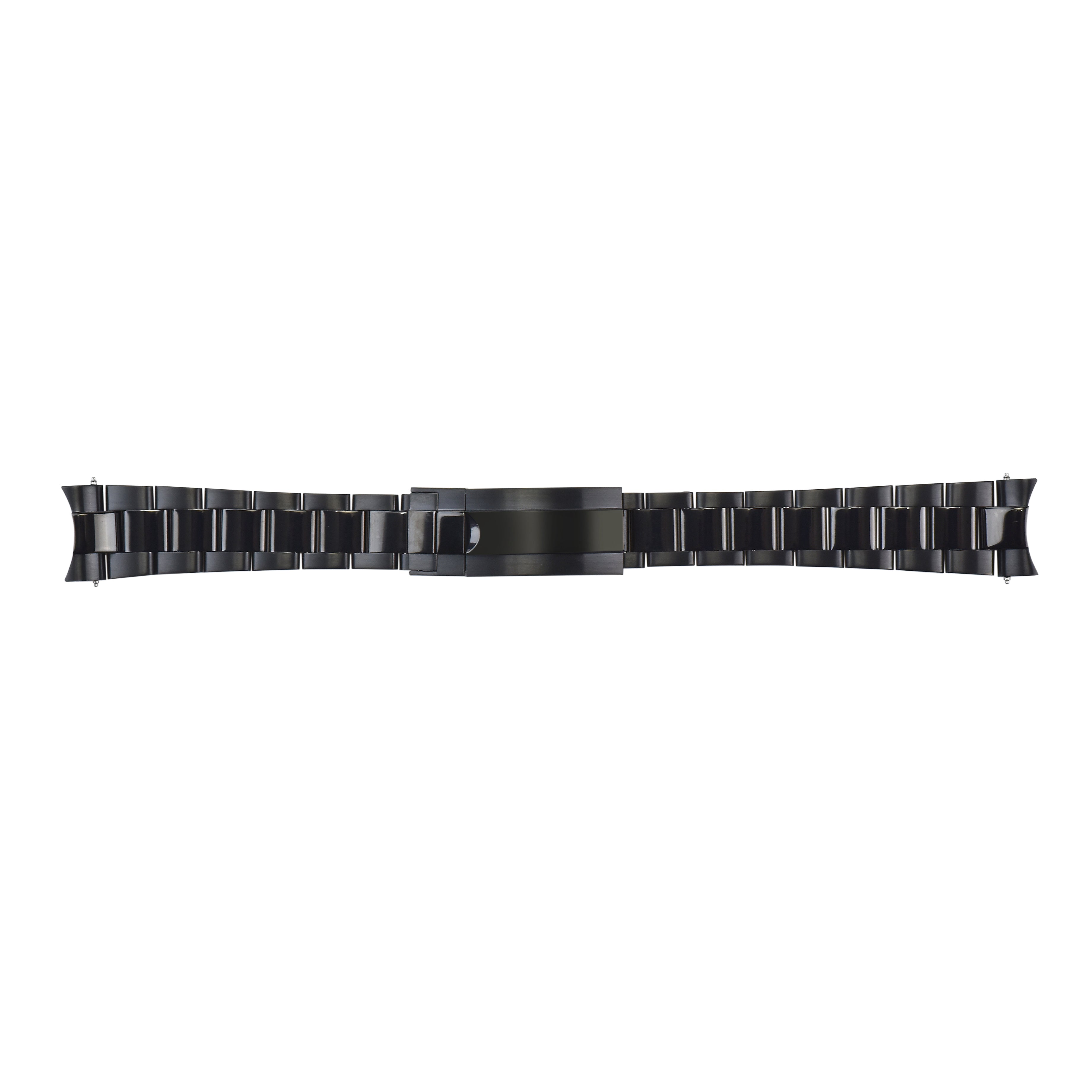 20MM OYSTER BAND STRAP SOLID FOR ROLEX SUBMARINER GMT FLIP LOCK CLASP BLACK PVD