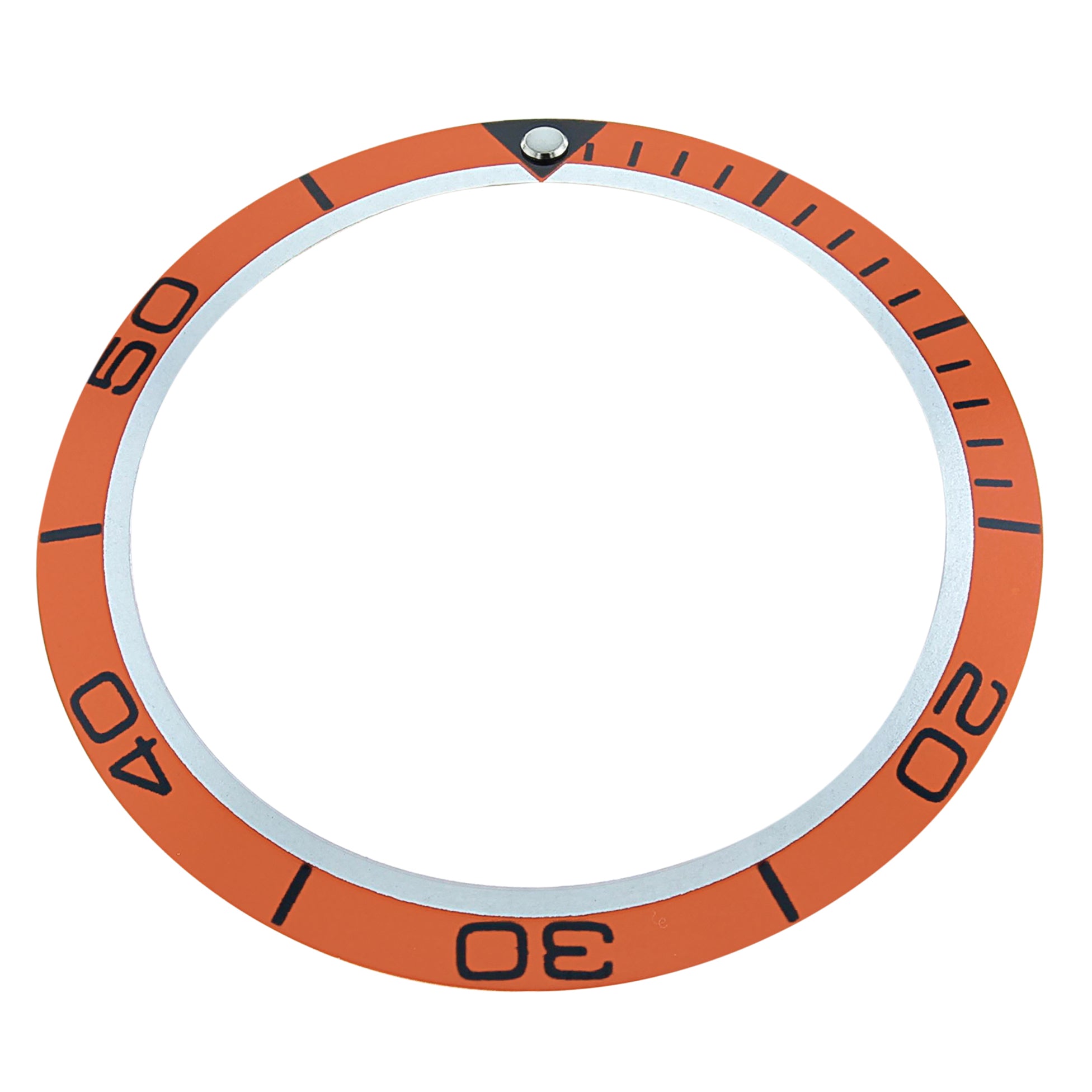REPLACEMENT BEZEL INSERT ORANGE GLOW FOR WATCH 40.90MM X 32.70MM