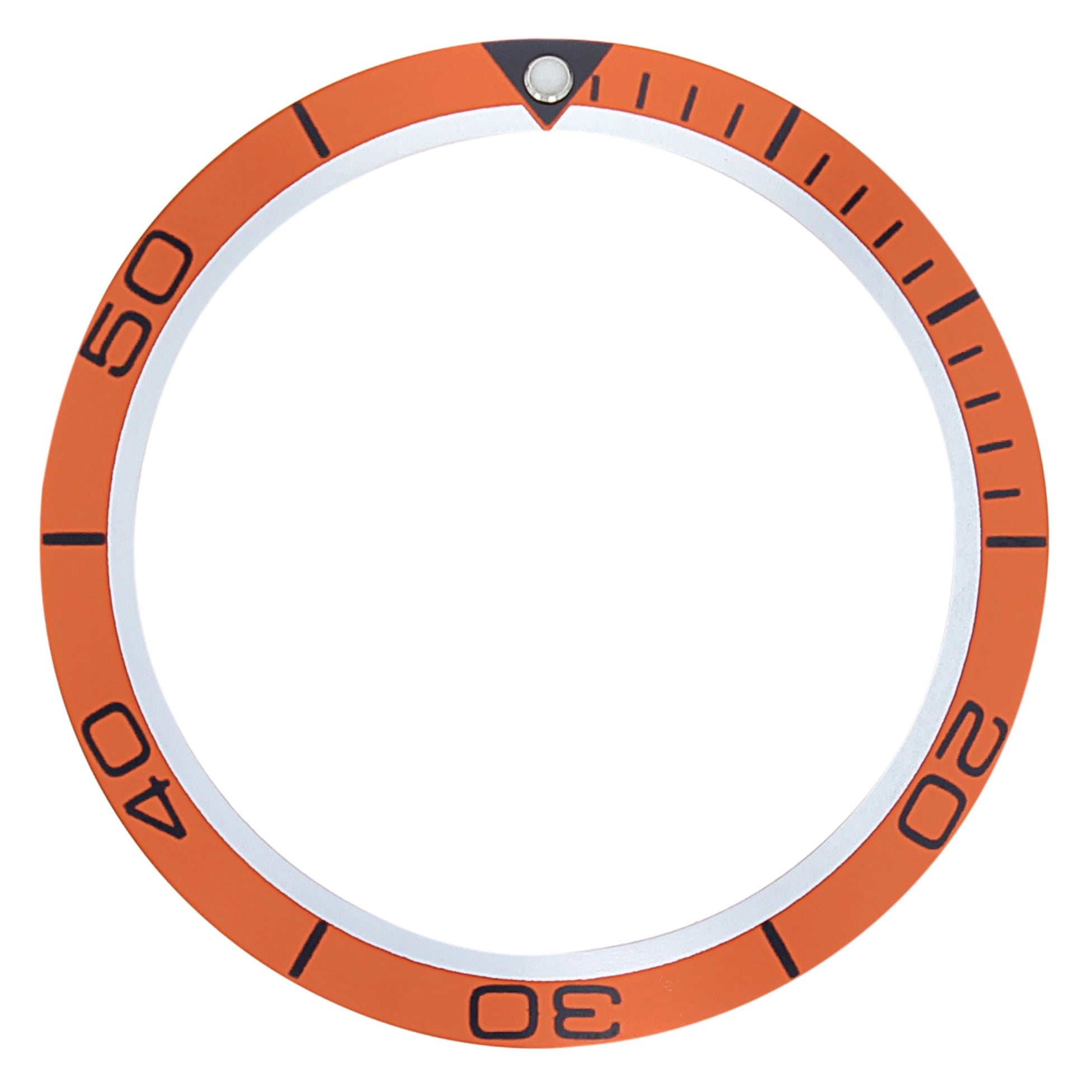REPLACEMENT BEZEL INSERT ORANGE GLOW FOR WATCH 40.90MM X 32.70MM
