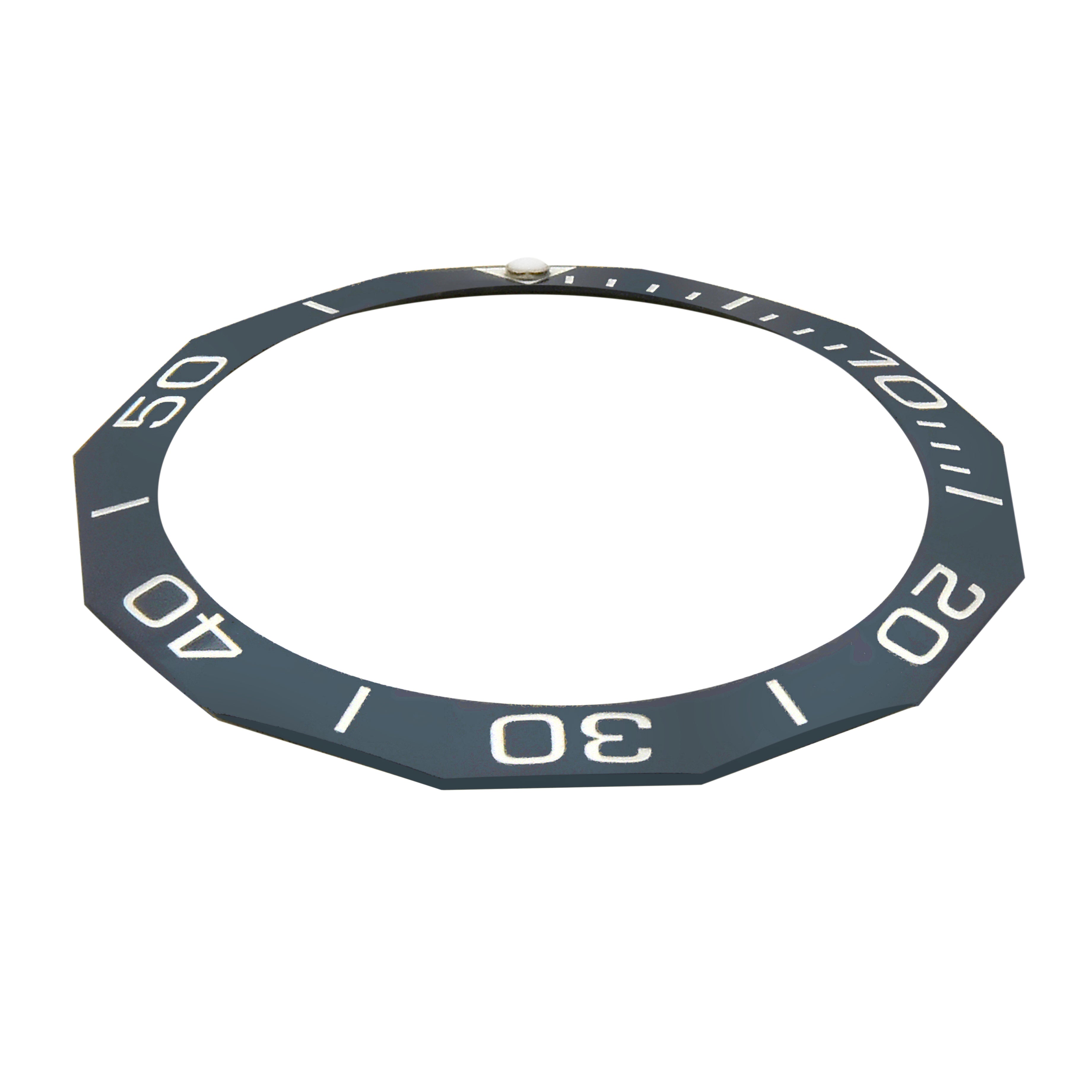 CERAMIC BEZEL INSERT FOR TAG HEUER 40.70MM WITH EDGES FOR MECHANICAL WATCH BLUE