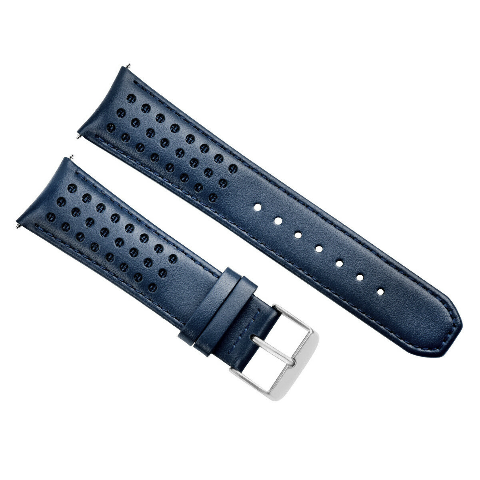 23MM PERFORAT LEATHER STRAP FOR CITIZEN BAND AT8020-03L H800-S081165 BLUE ANGEL