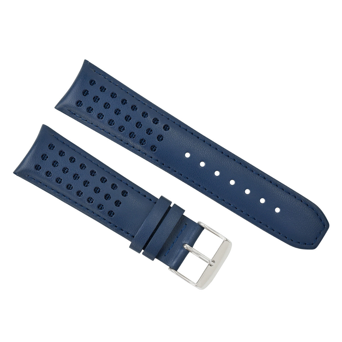 23MM PERFORAT LEATHER STRAP FOR CITIZEN BAND AT8020-03L H800-S081165 BLUE ANGEL