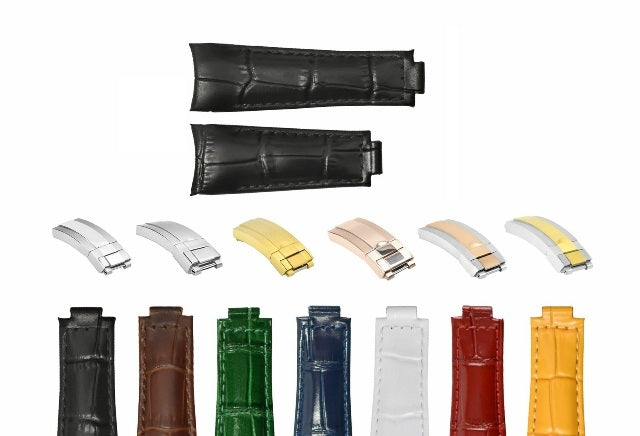 20MM LEATHER WATCH BAND STRAP FOR ROLEX DAYTONA DATEJUST PRESIDENT 16518 16520