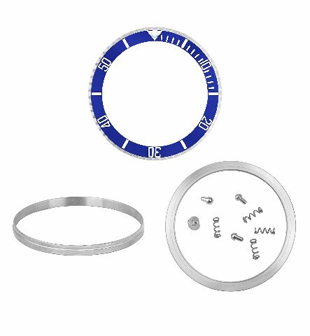 BEZEL & INSERT COMPLETE KIT FOR ROLEX SUBMARINER CERAMIC MODEL 116610 BLUE