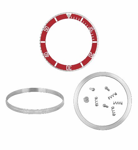 BEZEL & INSERT COMPLETE KIT FOR ROLEX SUBMARINER CERAMIC MODEL 116610 RED