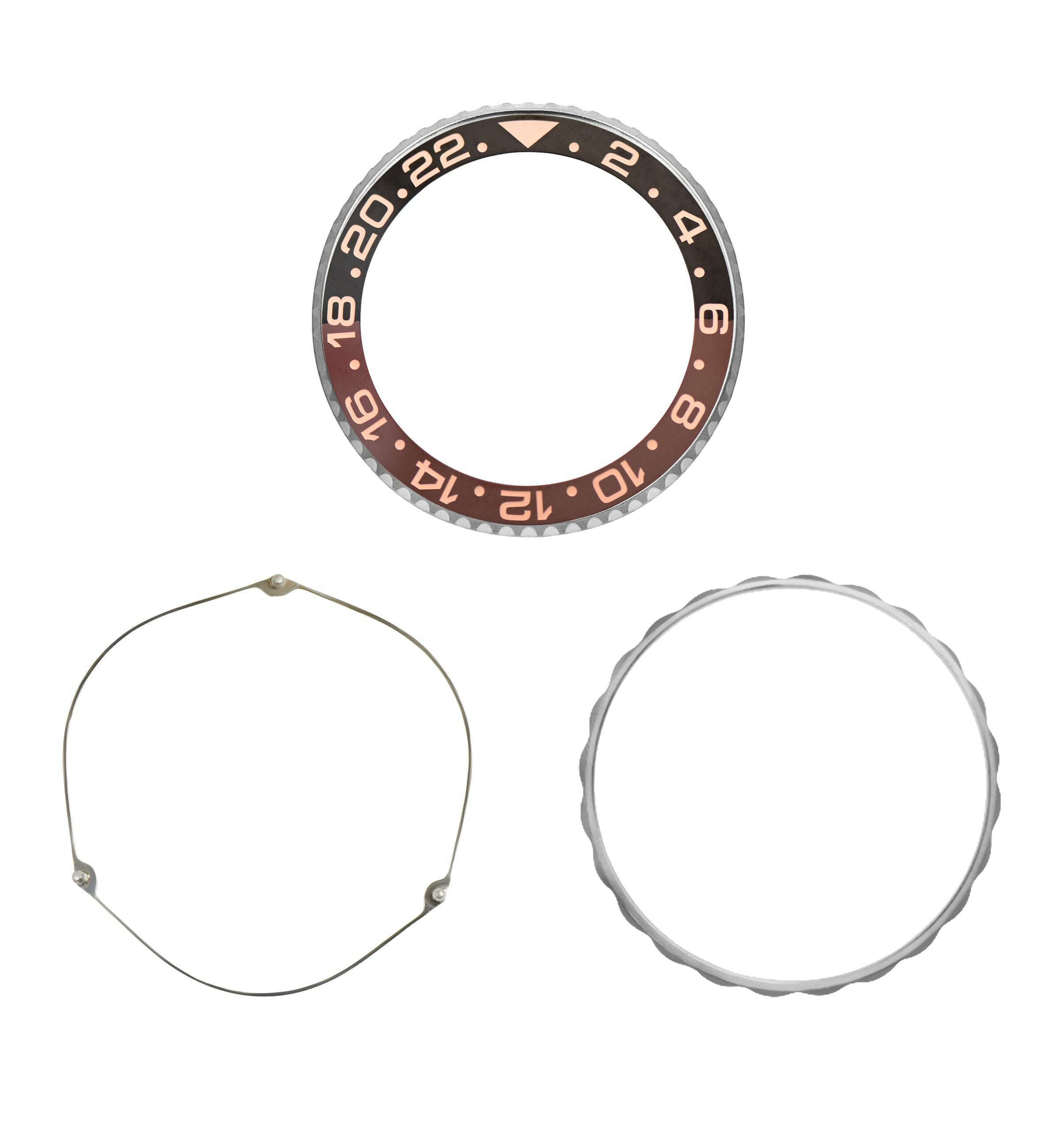 BEZEL & INSERT ASSEMBLY KIT FOR ROLEX GMT MASTER II 116710 116710LN BLACK/ROSE