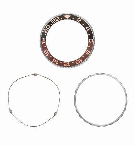 BEZEL & INSERT ASSEMBLY KIT FOR ROLEX GMT MASTER II 116710 116710LN BLACK/ROSE