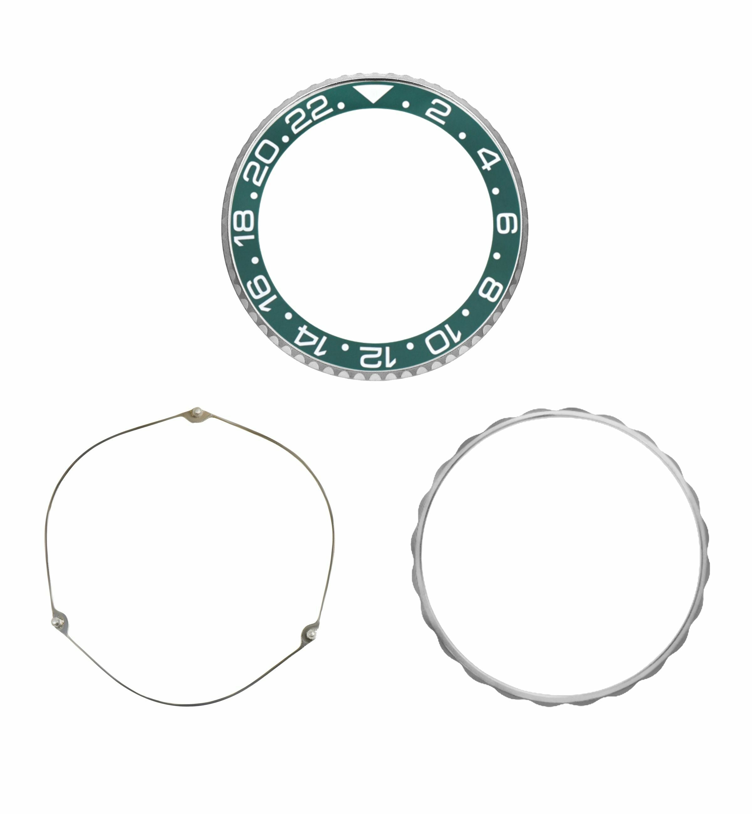 BEZEL & INSERT KIT FOR ROLEX GMT MASTER II 116710 116710LN 6 DIGIT MODELS GREEN