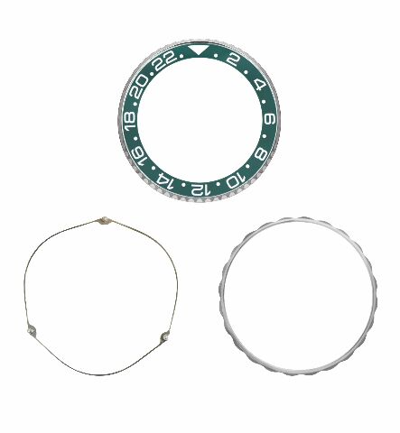 BEZEL & INSERT KIT FOR ROLEX GMT MASTER II 116710 116710LN 6 DIGIT MODELS GREEN