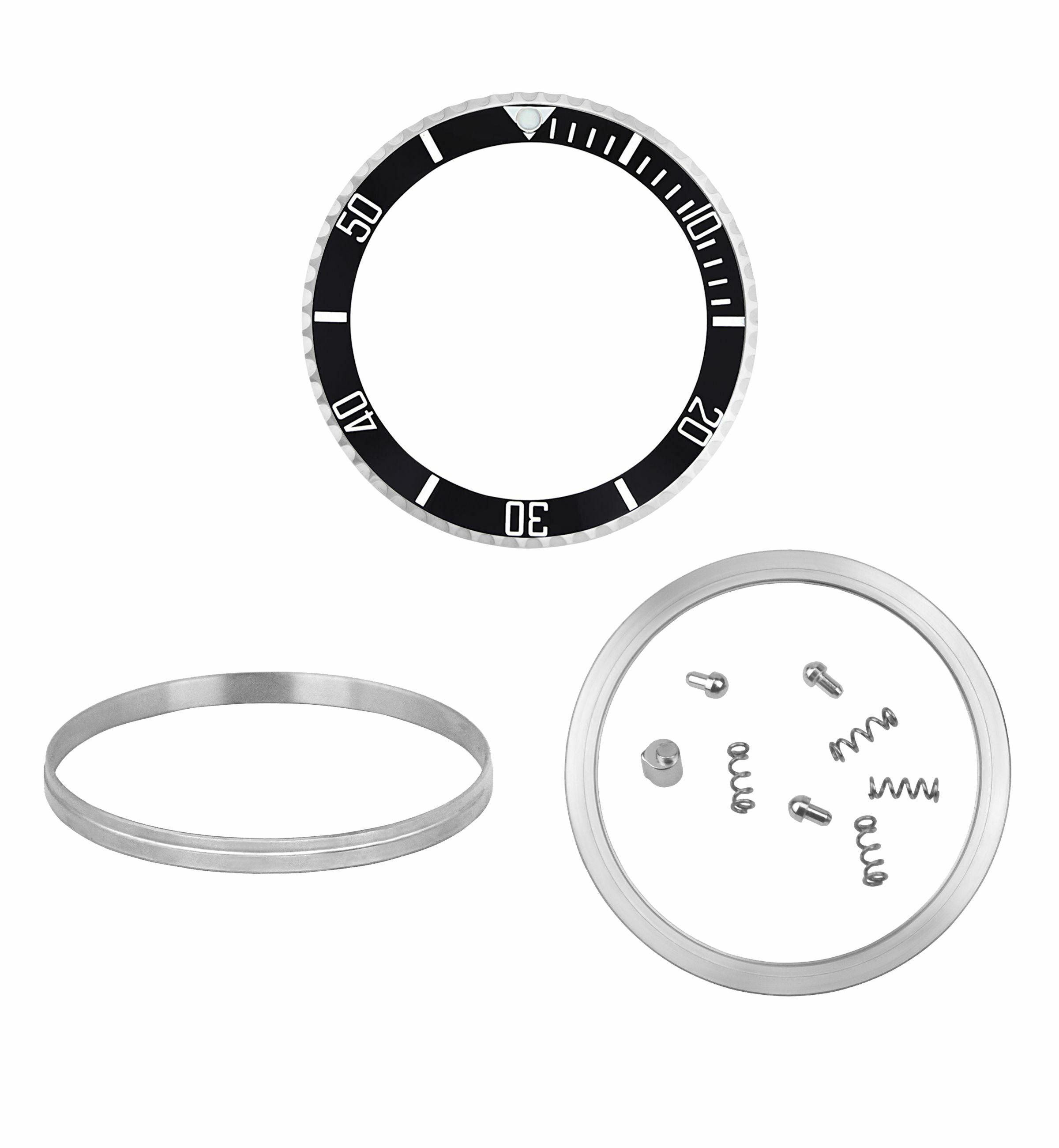 BEZEL & INSERT COMPLETE KIT FOR ROLEX SUBMARINER CERAMIC MODEL 116610 BLACK